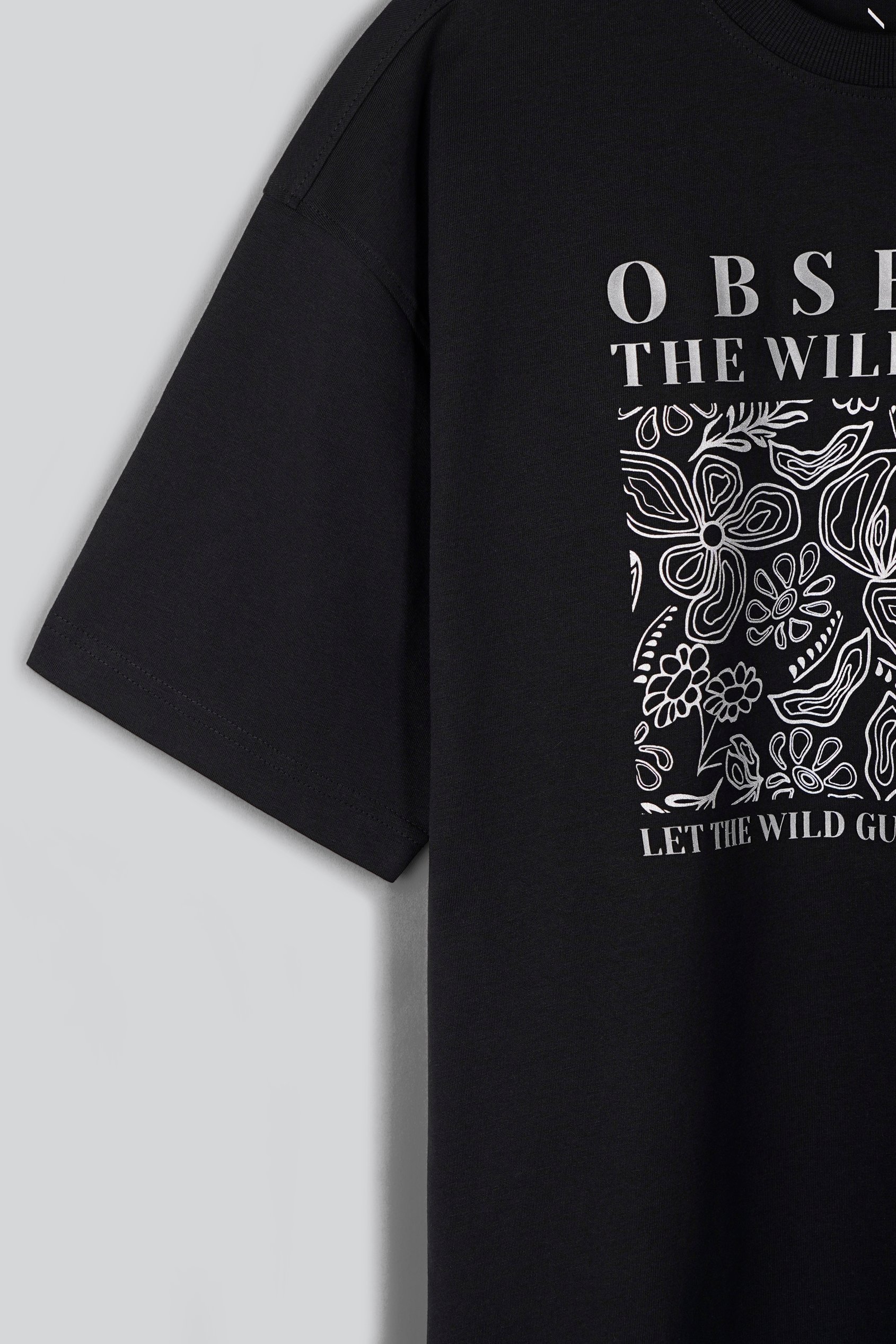 Pure Cotton Floral Oversized Graphic T-Shirt