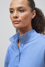 Colour Block LS High Neck Sweatshirt