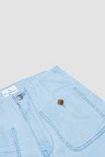 Super Light Cropped Flared Buttoned Jeans