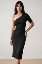 Asymmetric Neck Line Dress