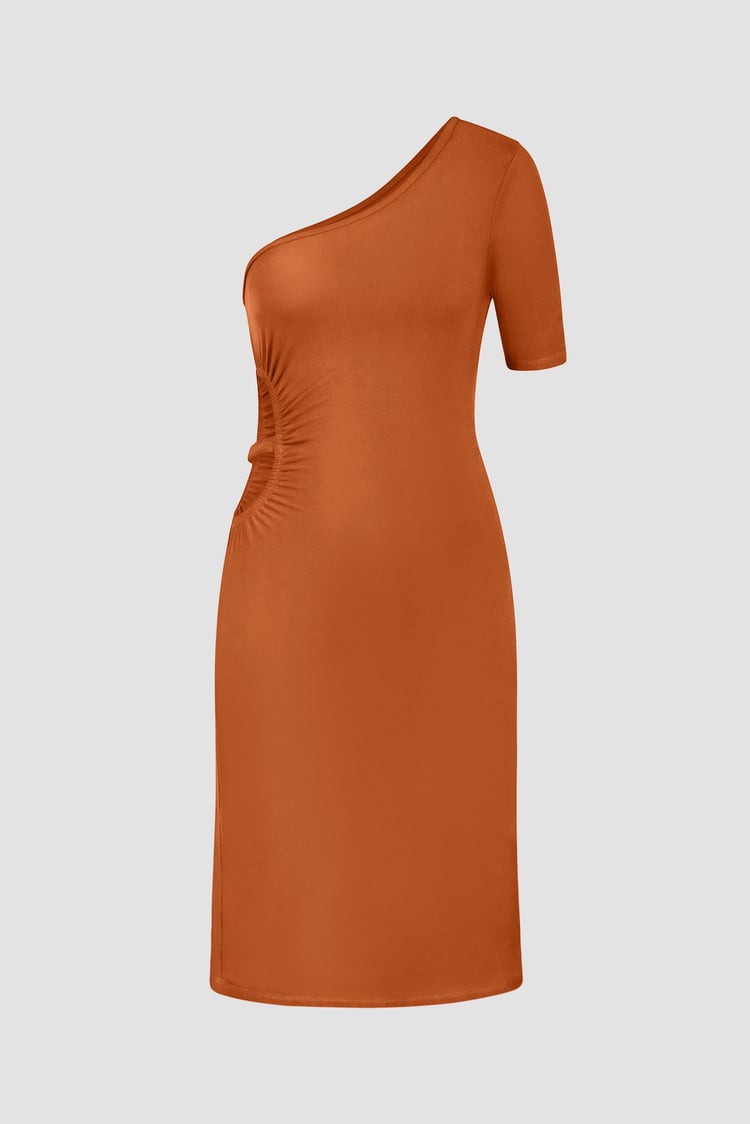 Asymmetric Neck Line Dress