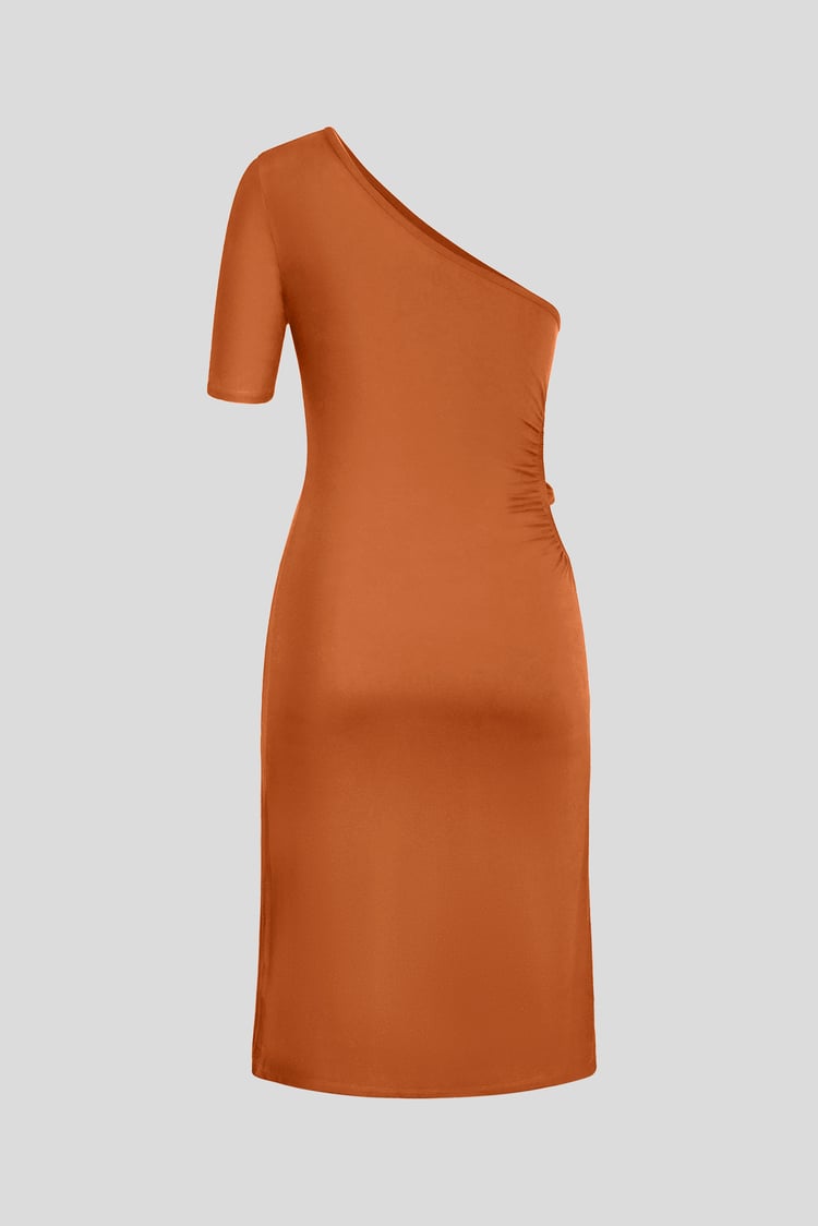 Asymmetric Neck Line Dress