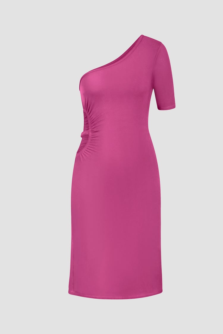 Asymmetric Neck Line Dress