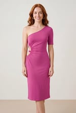 Asymmetric Neck Line Dress