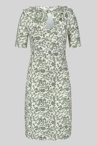 Green Double Layer Ruffles Midi Dress