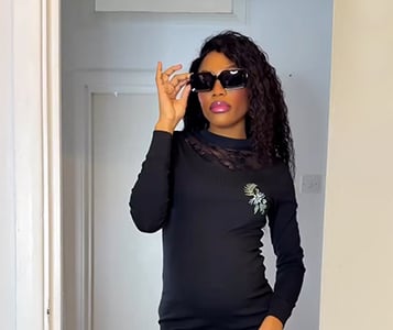 Black Lace Detail Long Sleeve Bodycon Dress