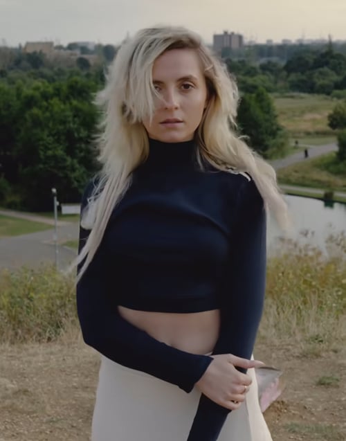 Women Black Turtleneck Crop Tops