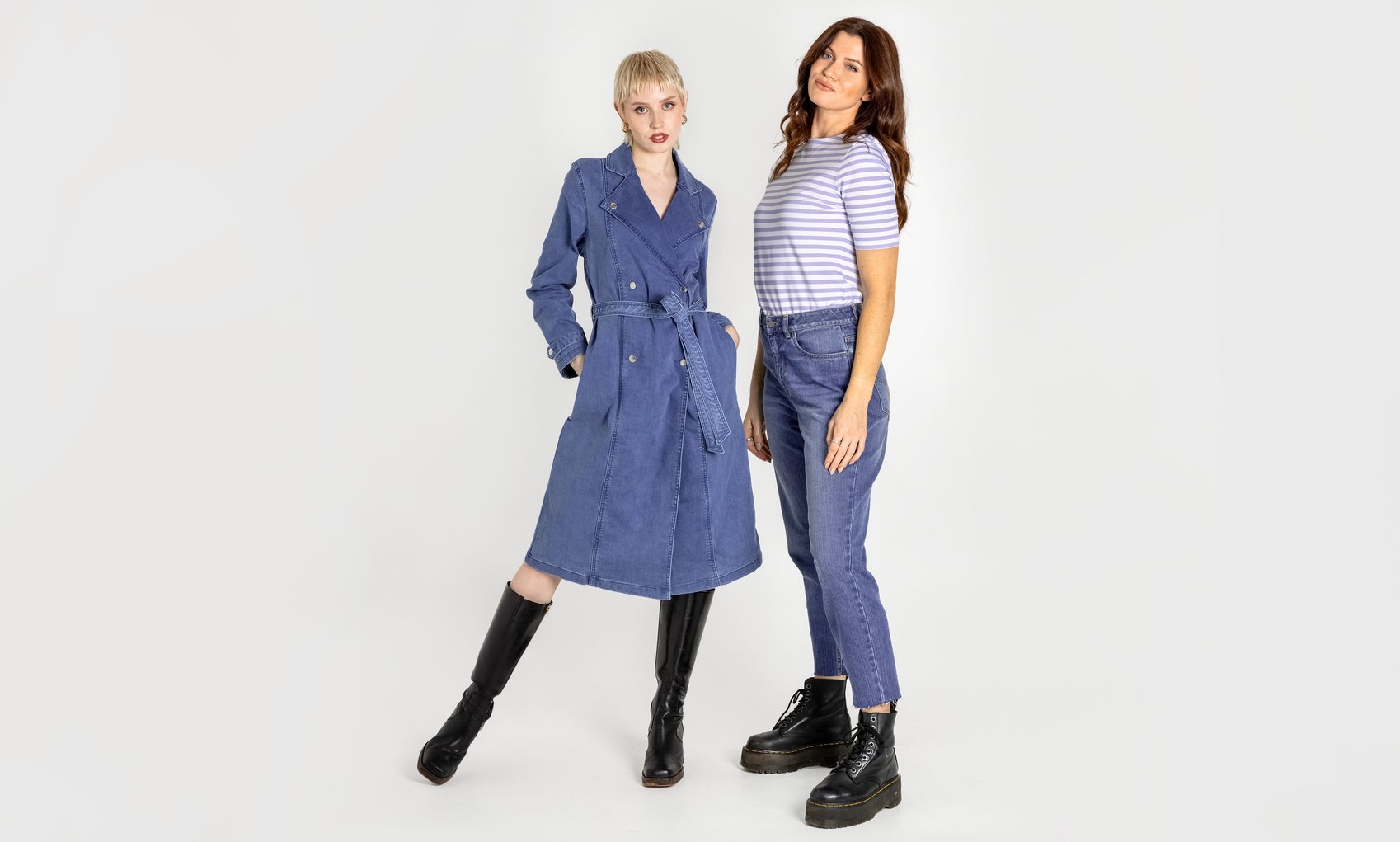 A woman in a stylish camel trench coat from the Enorsia women's collection.