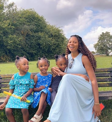 Blue Frills Details-Rounded Neck Sleeveless Jersey Midi Dress