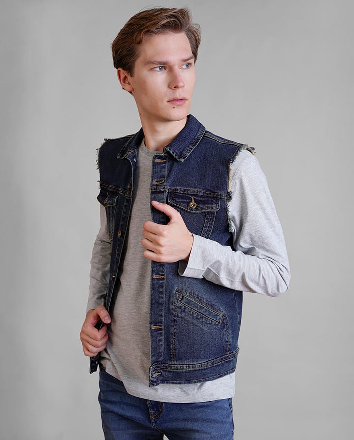Sleeveless Denim Vest