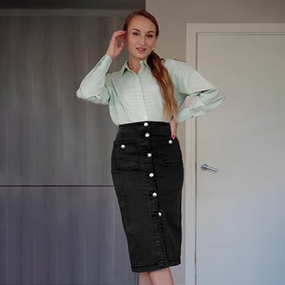 Green Long Sleeve Stripe Poplin Shirt