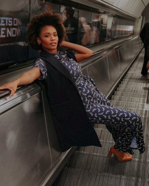 Womens Green Zip Through Wide Leg Jumpsuit