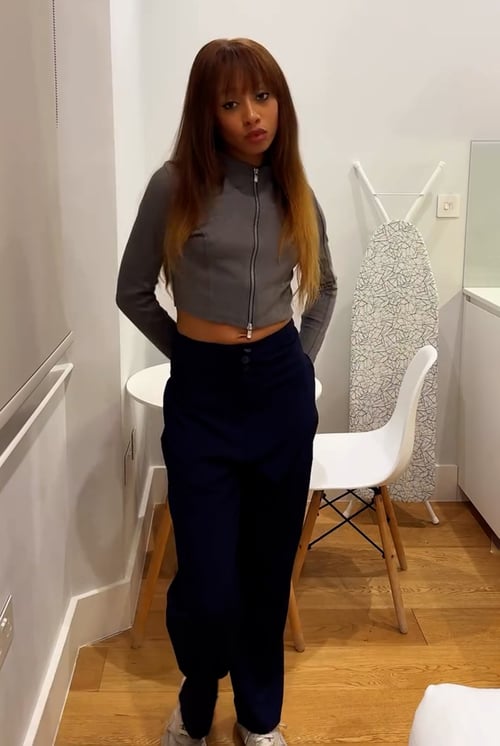 Green High-Waisted Stright Leg Trousers