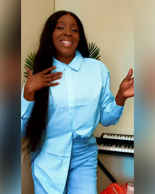 Blue Long Sleeve Stripe Poplin Shirt