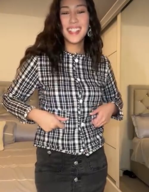 Womens Multicoloured Cropped Button Up Jacket