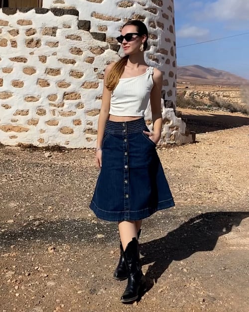 Cream One Shoulder Crop Vest Top