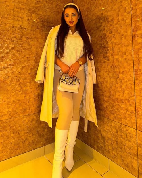 White Mesh Textured Polo Shirts