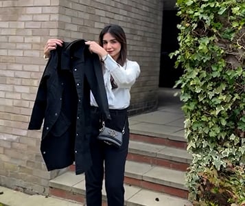 White Tie-Cuff LS Viscose Shirt