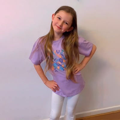 Girls Pink Oversized Printed T-Shirt