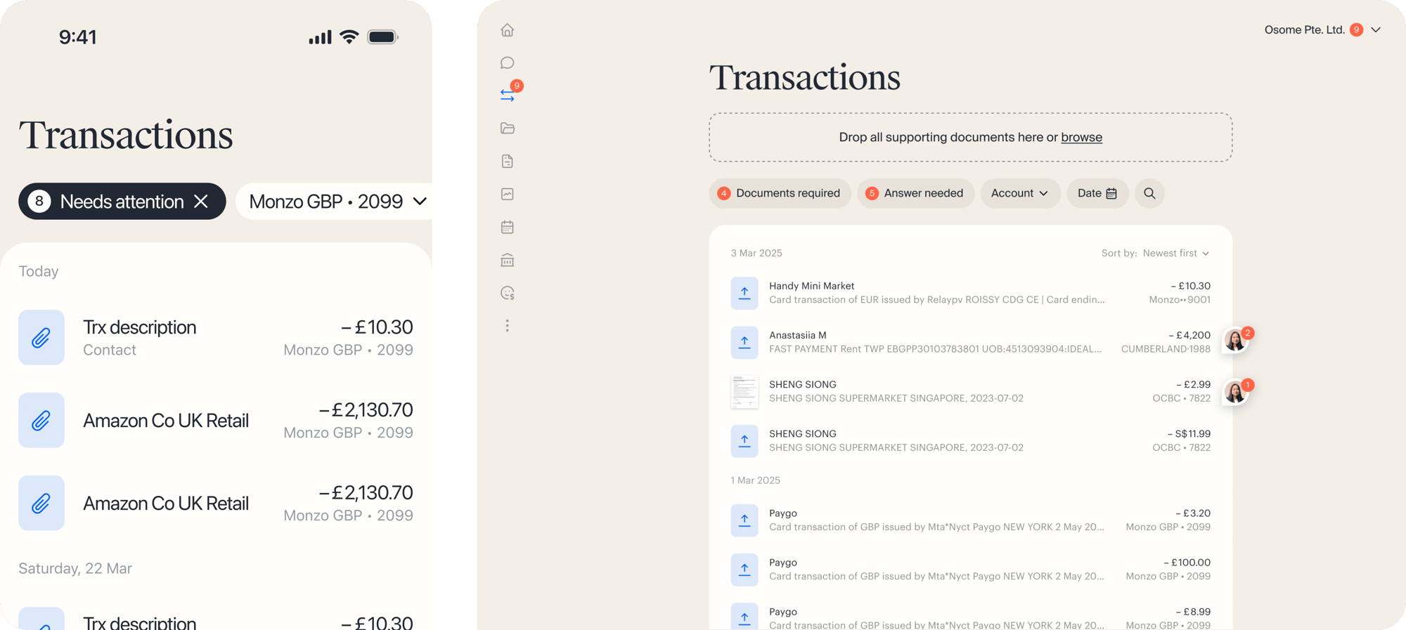Osome bookkeeping product overview