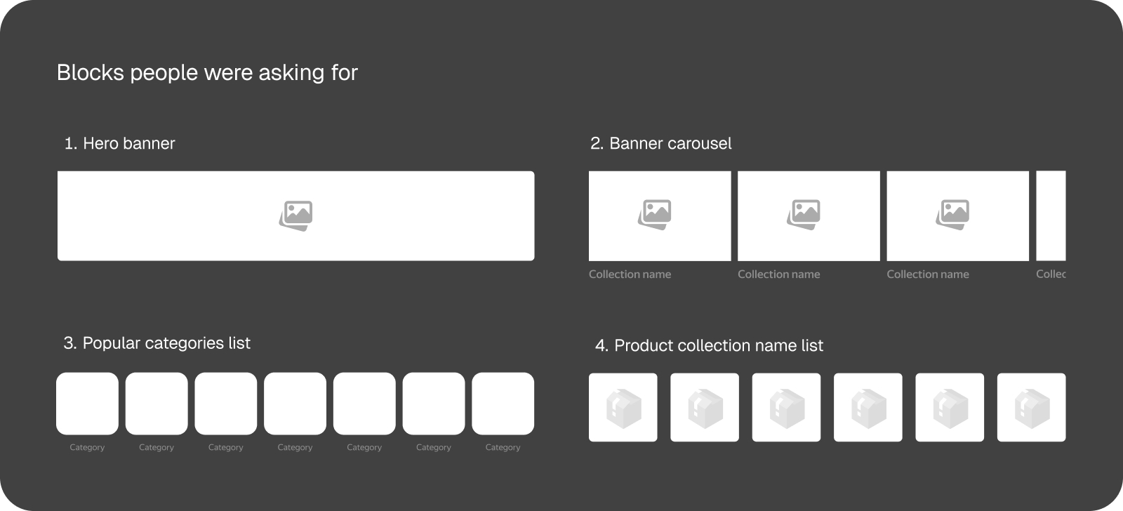 Blocks people were asking for