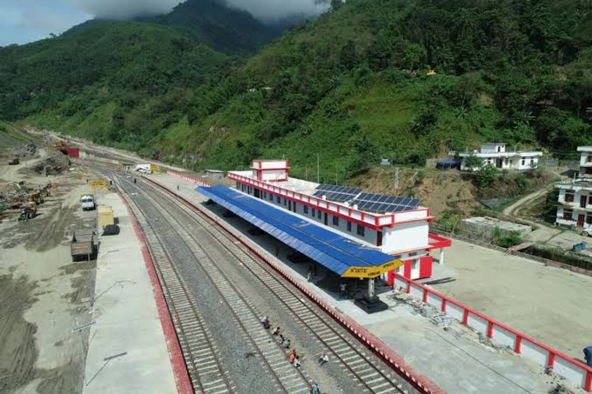 Jiribam–Imphal new railway track construction project in Manipur