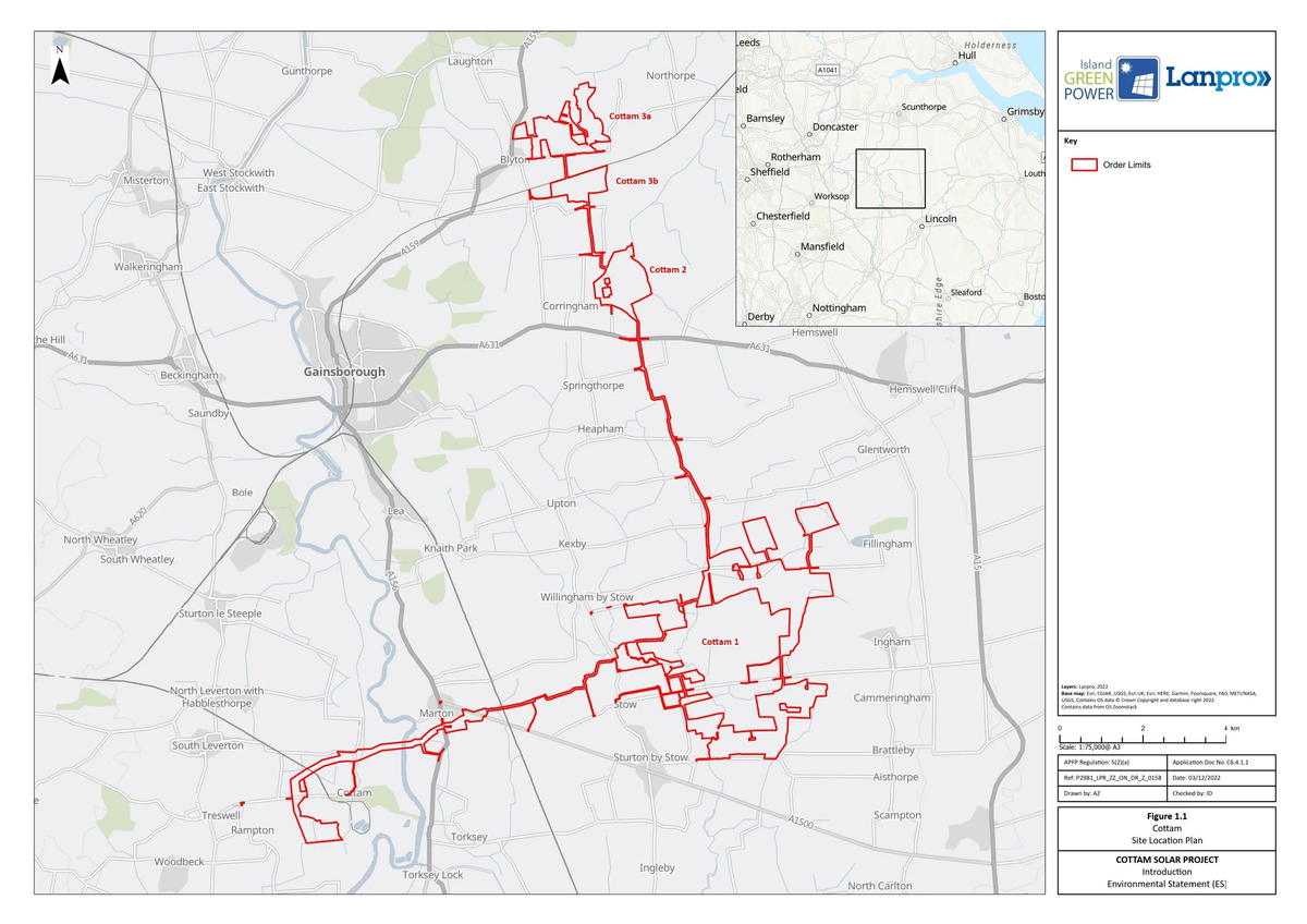 Cottam Solar Farm Map