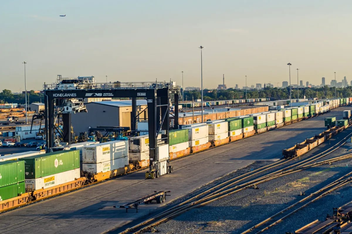 Norfolk Southern freight locomotive serving industrial and intermodal rail routes in the eastern United States.