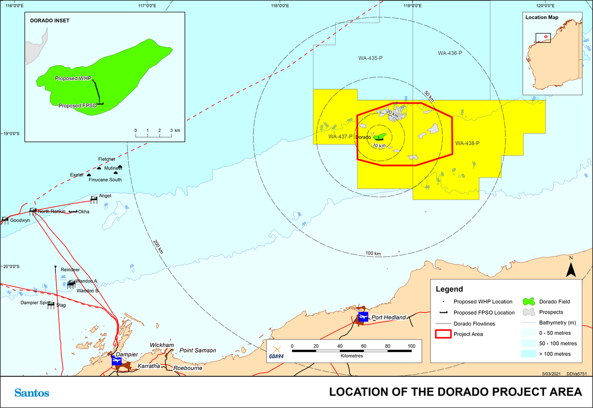 FPSO Dorado Map