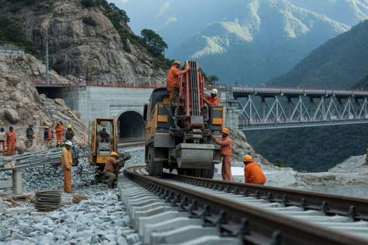 Rishikesh–Karnaprayag railway track construction project in Uttarakhand