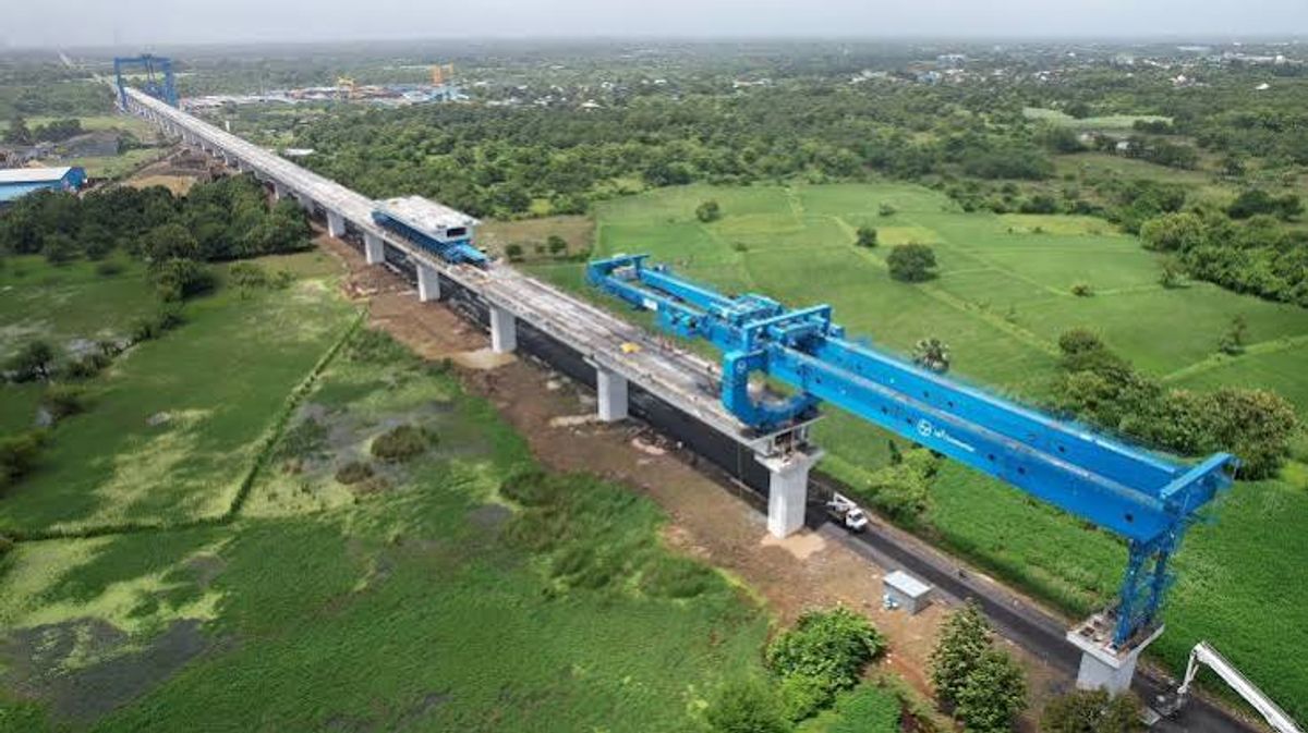 Mumbai–Ahmedabad High-Speed Rail Project under construction in India