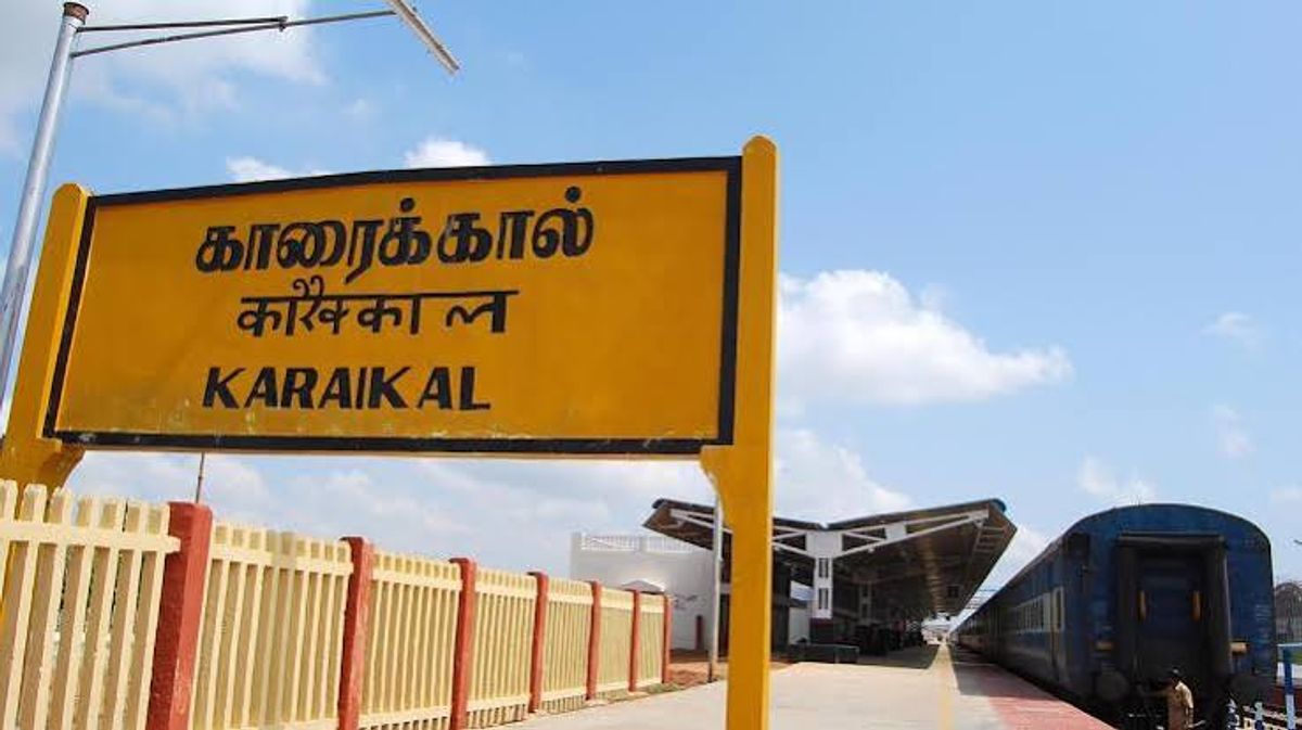 Nagapattinam–Karaikal coastal railway track construction project in India