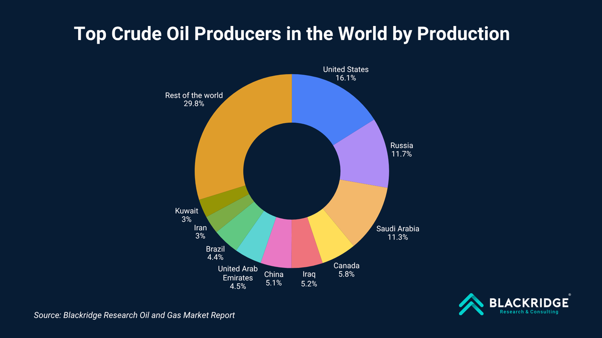 top crude oil producing countries
