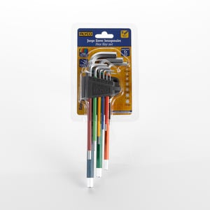 juego 9 llaves allen hexag. multicolor