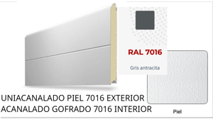 ml panel piel unicanal ext 7016 - gof acan int blanco 500 mm
