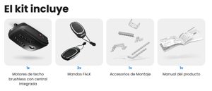 motorline - motor techo rosso evo 120 cf 1200n para caña hierro