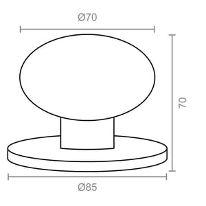 pomo puerta liso pp02 70mm ns