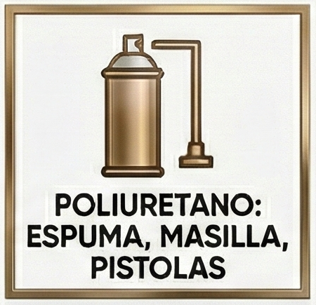 poliuretano: espuma, masilla, pistolas