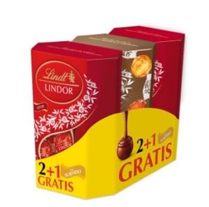 bombon lindor pack2+1 gratis 