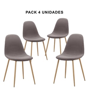 pack de 4 sillas tapizada. (kit)