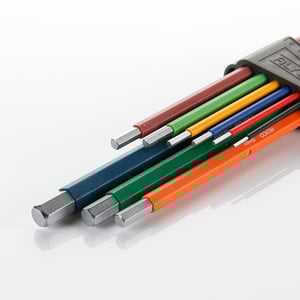 juego 9 llaves allen hexag. multicolor