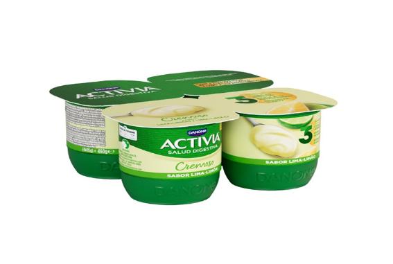 yogur bifidus activia cremoso lima limon pack-4x115 grs