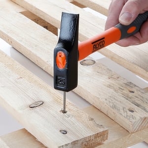 martillo de peña 25 mm mango fibra vidrio alyco orange