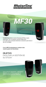 motorline - mf30 - fotocélula emisor receptor infrarojos motorline mf30