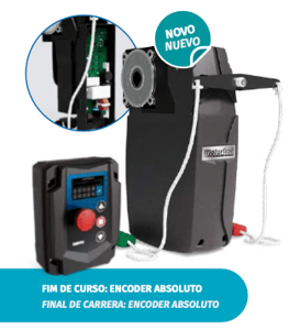 motorline - motor eje puerta industrial seccional brushless hasta 40m2 kvm315