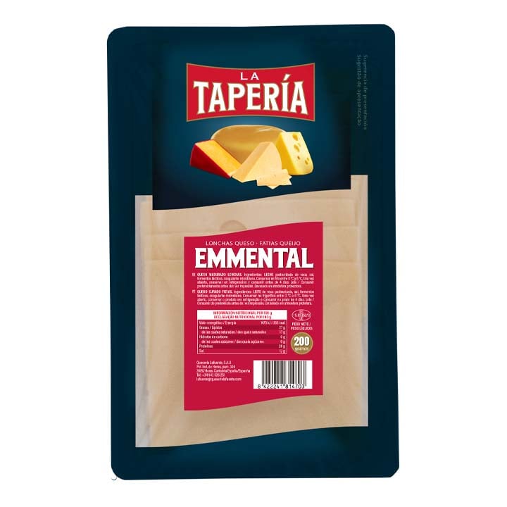 queso emmental taperia lonchas 200gr