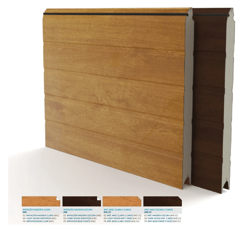 ml panel seccional arc 500 mad. oscura 2 caras arc