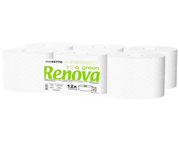 higiénico jumbo renovagreen 180m 2c 12rl renova