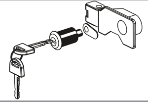 msl813 manivela de desbloqueio slide +canhão+chave slide