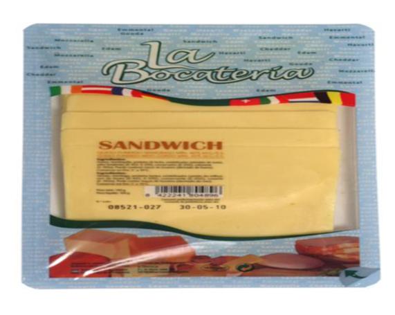 queso sandwich bocateria lonchas 100gr